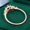 Round Cut Ruby Engagement Ring With Moissanite Cluster Accents (5)