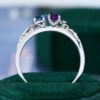 Topaz & Amethyst Two Stone Engagement Ring Nature Inspired Toi et Moi Ring(3)