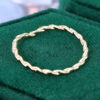 Twisted Design Diamond Curved Wedding Band For Women (5)