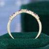 Vintage Amethyst Curved Wedding Band Stacking Anniversary Ring (1)