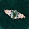 Floral Inspired Oval Cut Moss Agate Engagement Ring With Tulip Accents (8)