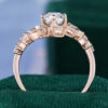 Long Hexagon Cut Moissanite Engagement Ring With Unique Bypass Shank (2)