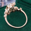 Long Hexagon Cut Moissanite Engagement Ring With Unique Bypass Shank (8)