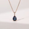 Pear Cut Alexandrite Pendant Necklace With Diamond Accents (3)