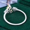 Pear Cut Citrine Engagement Ring Three Stone Promise Ring (1)
