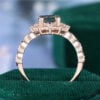 Vintage Inspired Round Cut Moss Agate Engagement Ring With Milgrain Accents (5)