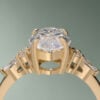 3CT Marquise Cut Moissanite Engagement Ring