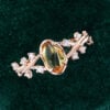 Unik Form - Organic Shaped Yellow Sapphire Ring with Unique Split Shank (5)
