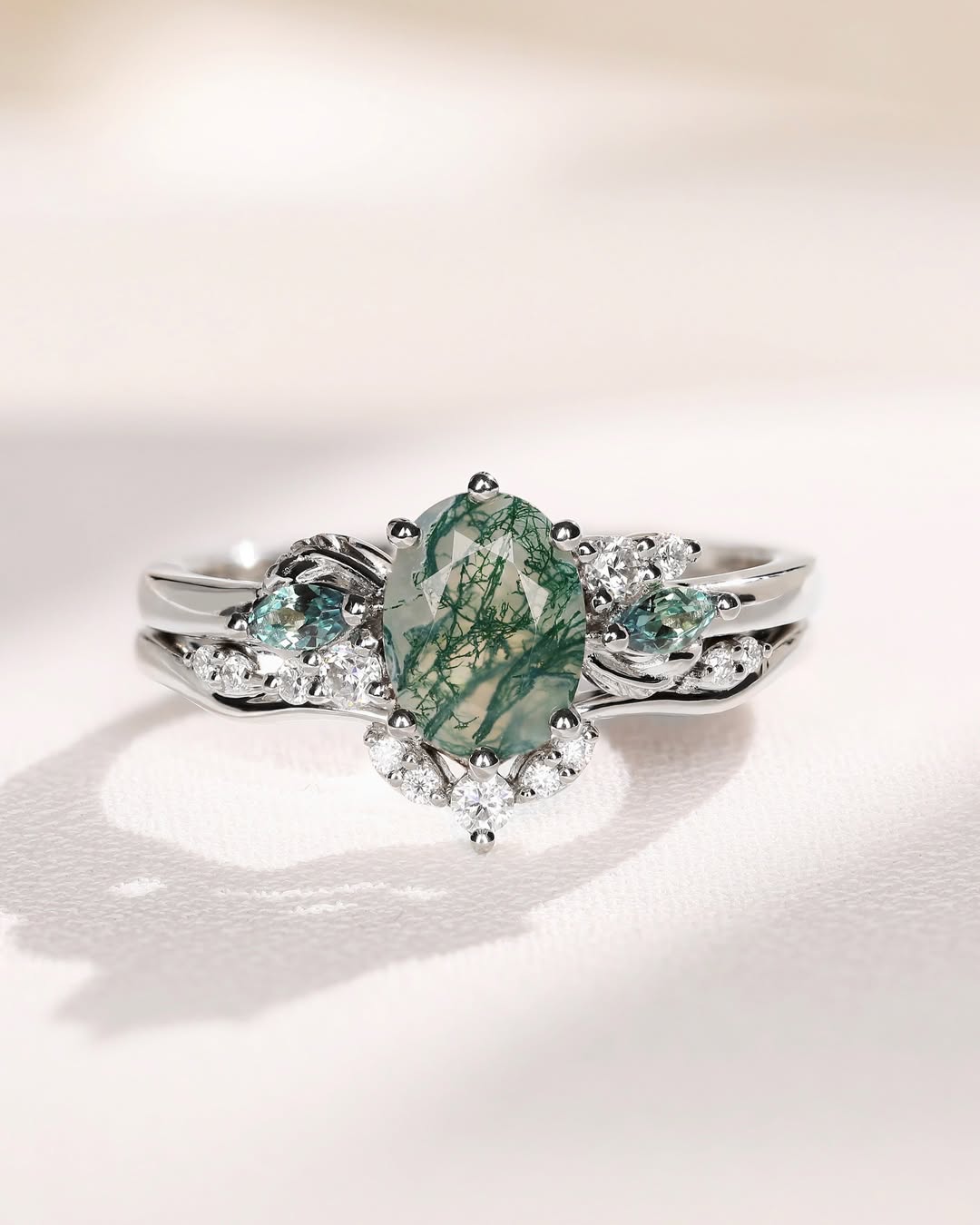 moss agate engagement ring plays by different rules