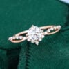 Half Carat Round Cut Lab Diamond Engagement Ring with Split Shank (12)