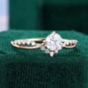 Half Carat Round Cut Lab Diamond Engagement Ring with Split Shank (8)