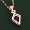 Vintage Kite Cut Emerald Milgrain Pendant Necklace May Birthstone Gift (1)