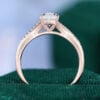 1CT Marquise Cut Moissanite Engagement Ring With Helix Pavé Crossover Shank (3)