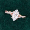 1CT Marquise Cut Moissanite Engagement Ring With Helix Pavé Crossover Shank (9)