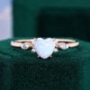 Heart Shaped Opal Art Deco Engagement Ring (1)