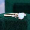Heart Shaped Opal Art Deco Engagement Ring (3)