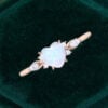 Heart Shaped Opal Art Deco Engagement Ring (7)