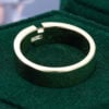 Horizontal Baguette Cut Moss Agate Gender Neutral Wedding Band (4)