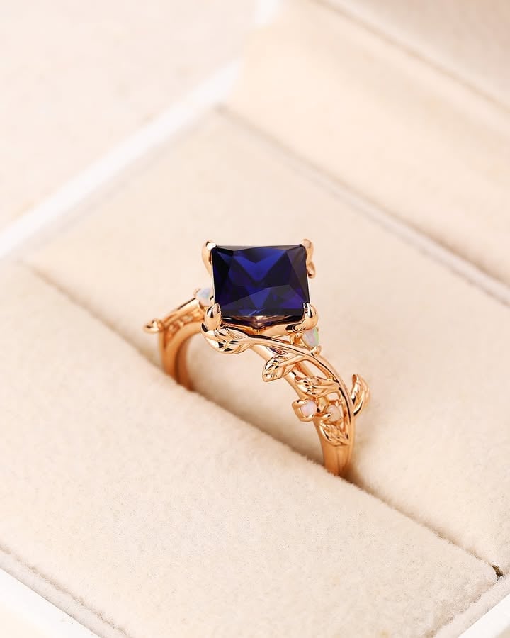 Lab Sapphire Ring