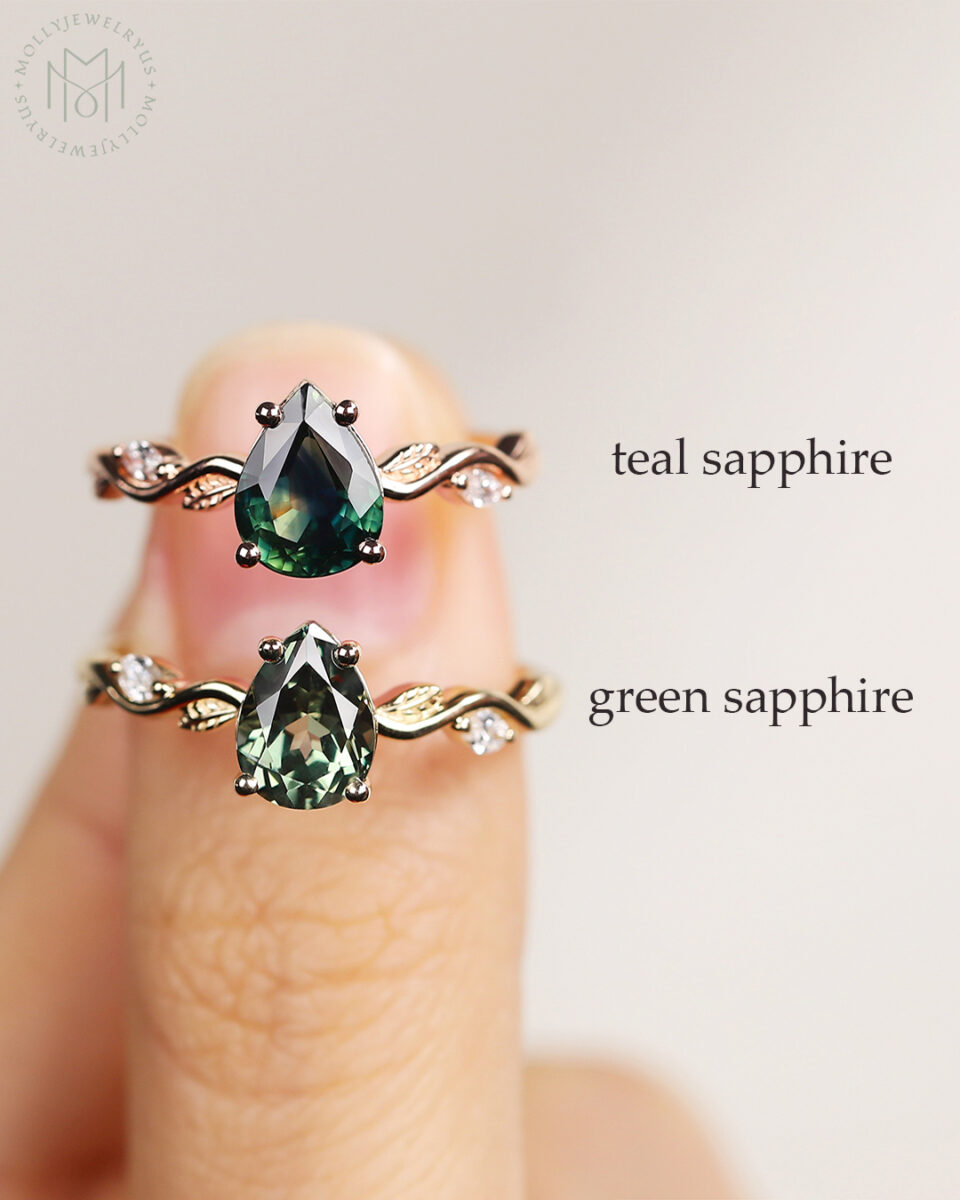 Teal Sapphire vs Green Sapphire