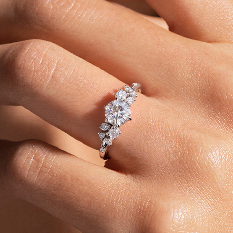 cluster engagement ring