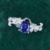 LeafLace Pear Cut Sapphire Engagement Ring with Alexandrite Accents (25)