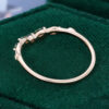 Nature Inspired Green Blue Sapphire Curved Wedding Band Leafy Stacking Ring (2)