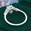 Oval Cut White Sapphire Classic Cluster Engagement Ring (29)
