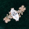 TwigGlow Marquise Cut White Sapphire Nature Inspired Engagement Ring (18)