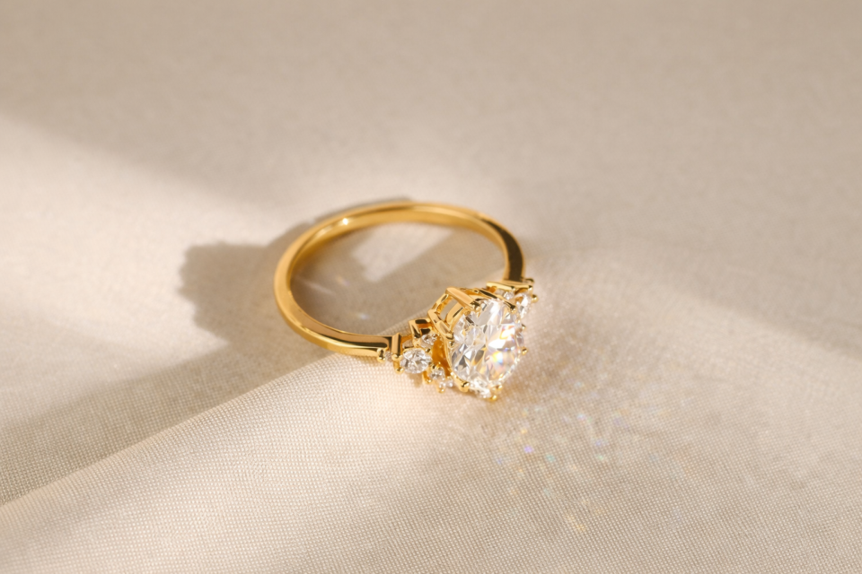 3 carat lab diamond ring