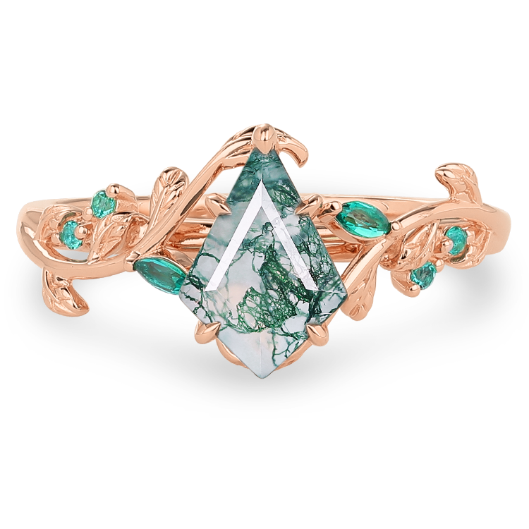 moss agate ring