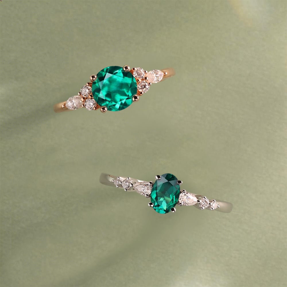 Emerald Promise Rings