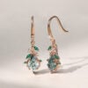 Leaf Inspired Kite Cut Moss Agate Dangle Earrings (4)
