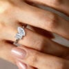Marquise & Emerald Cut Lab Diamond Toi et Moi Engagement Ring