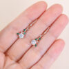 Nature Themed Round Cut Moissanite Twig Dangle Earrings (4)