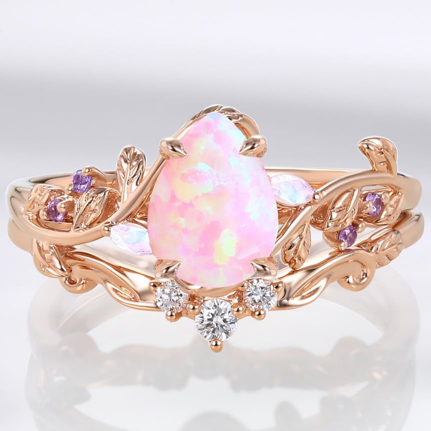 opal ring set