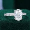 Oval Cut Lab Diamond Engagement Ring With Eternity Band (22)