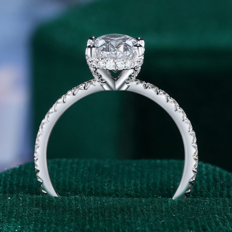 Oval Cut Lab Diamond Engagement Ring With Eternity Band (24)