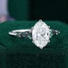 Oval Cut Lab Diamond Engagement Ring with Teal Sapphire Accents (11)