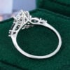 Oval Cut Lab Diamond Engagement Ring with Teal Sapphire Accents (13)