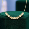 Oval Cut Lab Diamond Line Necklace (5)