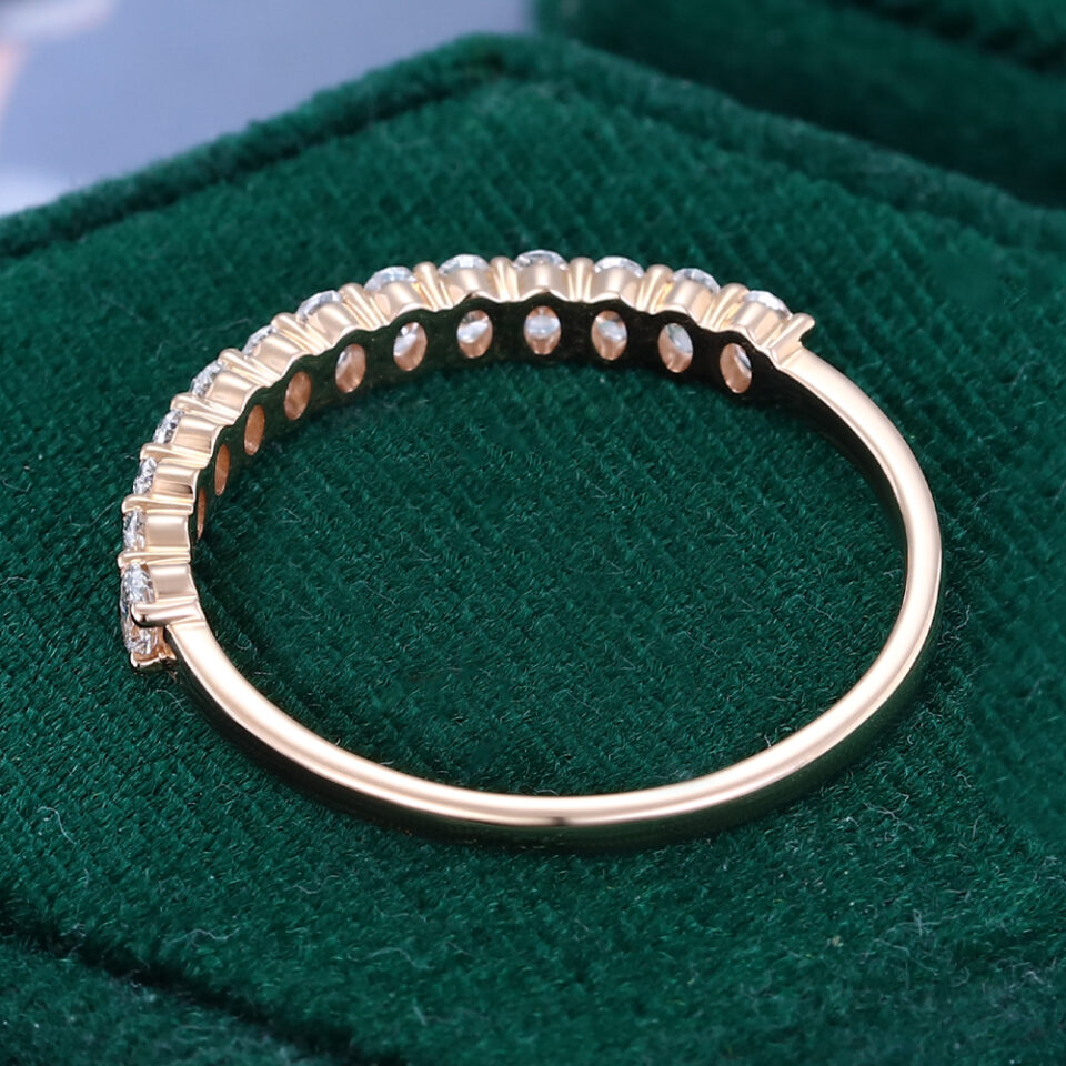 Oval Cut Lab Diamond Wedding Band Half Eternity Matching Ring (5)