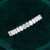 Oval Cut Lab Diamond Wedding Band Half Eternity Matching Ring (6)