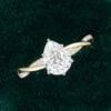 Pear Cut Lab Diamond Engagement Ring With Unique Twisted Pavé Band (10)