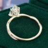 Pear Cut Lab Diamond Engagement Ring With Unique Twisted Pavé Band (9)