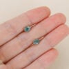 Pear Cut Moss Agate Solitaire Lever Back Earrings (4)