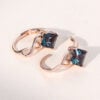 Princess Cut Alexandrite Infinity Leverback Earrings