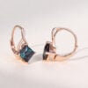 Princess Cut Alexandrite Infinity Leverback Earrings