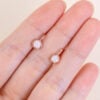 Round Cut Pink Opal Leaf Dangle Earring For Women (2)