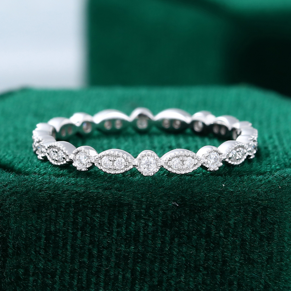 eternity moissanite wedding band​
